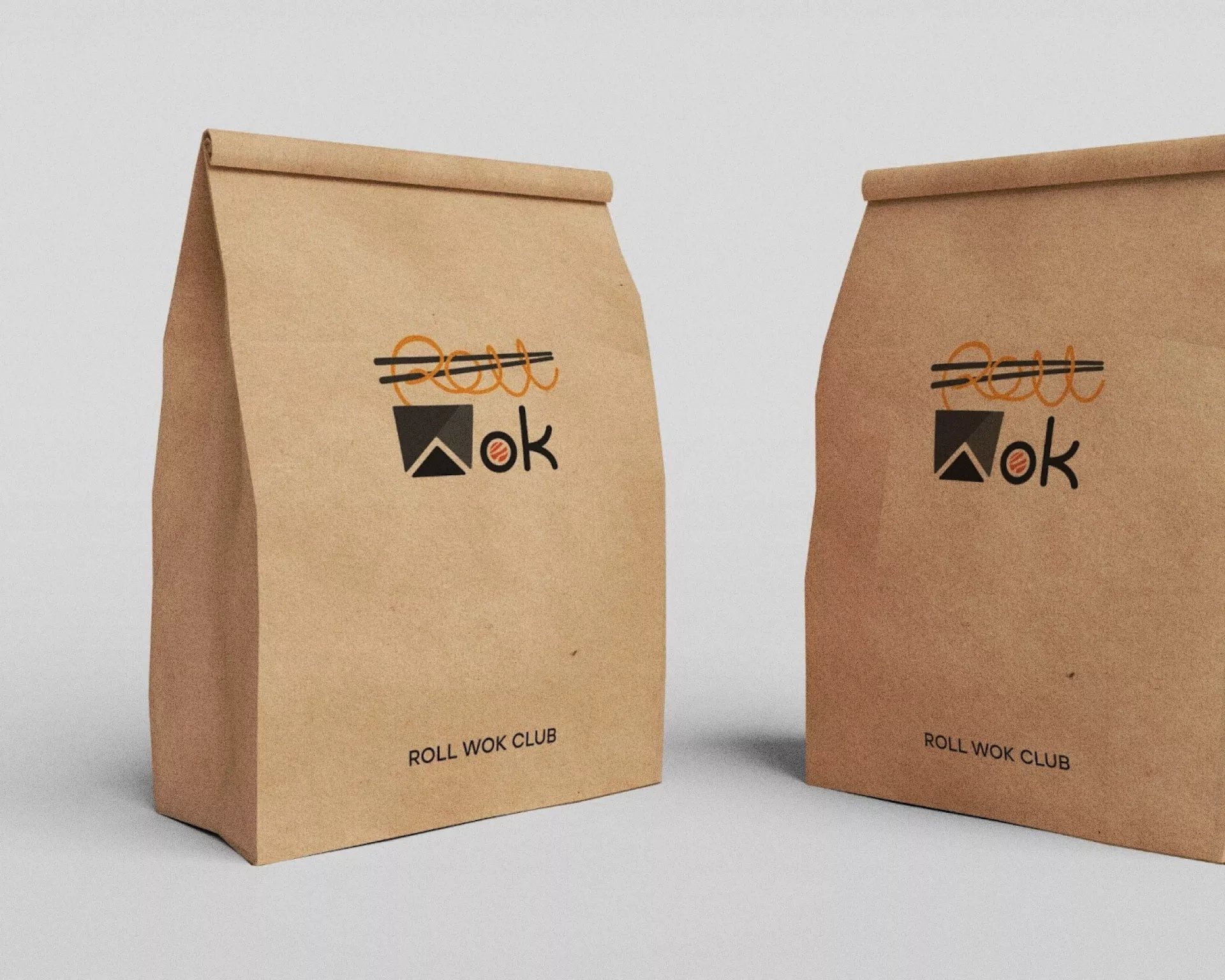 Создание дизайна упаковки суши-бара «Roll Wok Club» в Белогорске